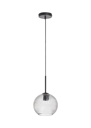 Lampa wisząca CANICA czarny, szkło transparentne Ø20 E27