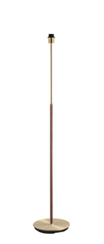 Lampa podłogowa JULIETTE mosiądz mat, orzech 1xE27 (abażur zamawiany osobno)