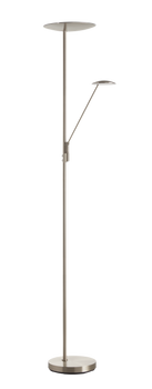 Lampa podłogowa DAPHNE chrom matowy LED 33W+8W CCT 2700-4000K