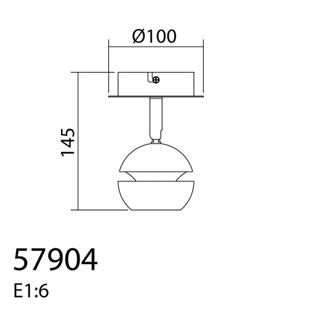 Lampa ścienna MIC B1 1xGU10 czarny mat, złoty