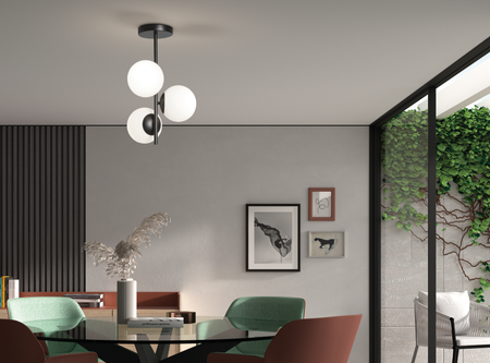 Lampa wisząca RONDO czarny mat 3xE27 Ø15cm