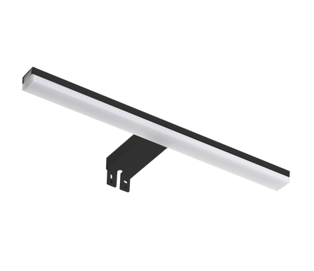 Lampa łazienkowa TIWALL KIT (uchwyt lustro/ściana/szafka) czarny mat LED 12W 450mm 3000K IP44