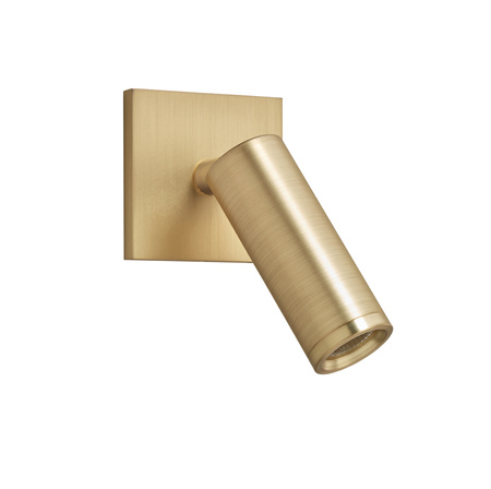 Lampa ścienna podtynkowa ASIA mosiądz mat LED 3W 60x60mm 3000K