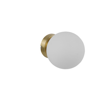 Lampa ścienna RONDA mosiądz mat 1xE27 śr. klosza 15cm