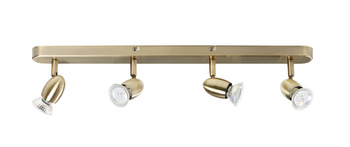 Lampa sufitowa OUVI 4xGU10 mosiądz antyczny