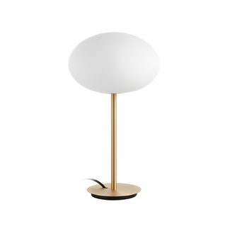 Lampa stołowa PRESS mosiądz mat 1xE27 szkło mleczne