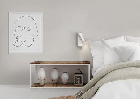 Lampa ścienna CHELSEA LED 3W biały mat 3000K + USB