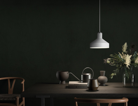 Lampa wisząca RITA biały, chrom matowy Ø210 1xE27