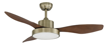 Wentylator RIGA mosiądz antyczny Ø120 DC 32W 3A + LED 36W CCT zmienna barwa