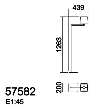 Lampa podłogowa FINESS S nikiel mat 1xE27 regulowana, abażur biały w komplecie