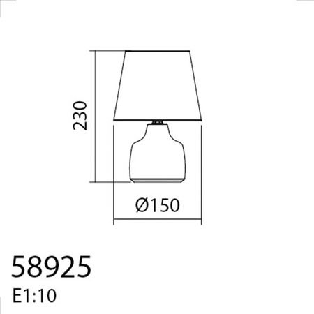 Lampa stołowa CLOE czarny E14 abażur czarny, ceramiczna