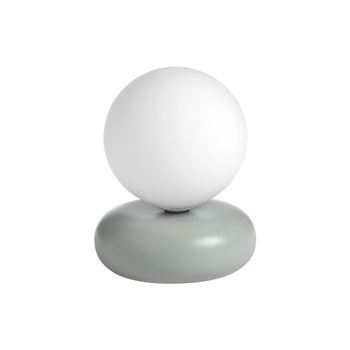 Lampa stołowa OLIVIA szary 1xG9 ceramiczna, szklany klosz