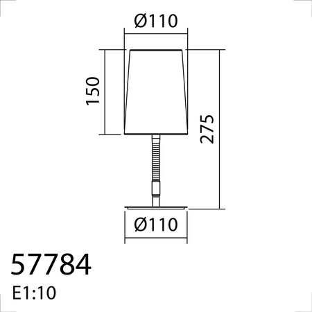 Lampa stołowa GRAU czarny 1xE14 abażur czarny, elastyczna