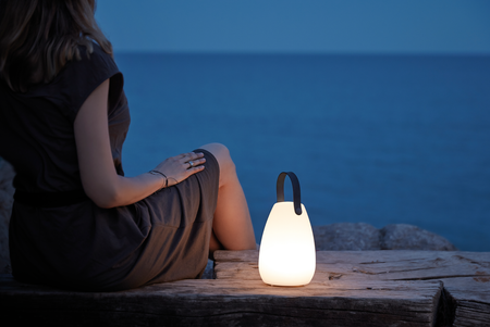 Lampa stołowa NANSA czarny 0,6W 3000K+RGB IP44 akumulatorowa przenośna