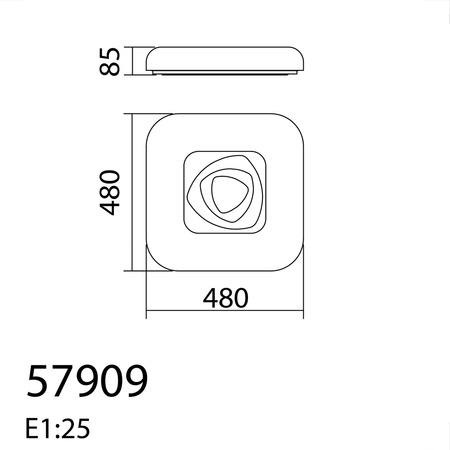 Lampa sufitowa NIKA  biały LED 50W 48x48cm CCT 3000-5700K, pilot, timer, tryb nocny, ściemnianie