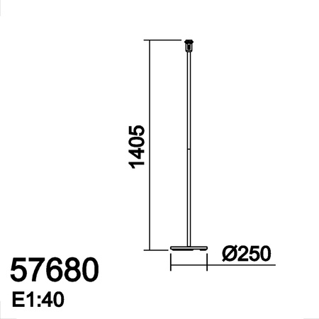 Lampa podłogowa ROOMER chrom matowy 1xE27 (abażur zamawiany osobno)