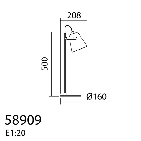 Lampa stołowa KAI biały E27