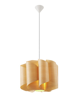 Lampa wisząca CORTEN biały E27bambus naturalny