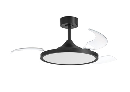 Wentylator CORFU BK Ø107 DC 33W 3A LED 42W CCT zmienna barwa, pilot