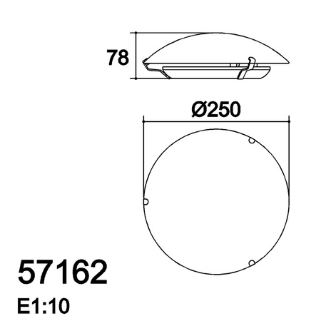 Plafon XIS szkło piaskowane 1xE27 śr. 25cm biały