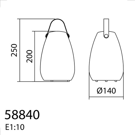 Lampa stołowa NANSA czarny 0,6W 3000K+RGB IP44 akumulatorowa przenośna