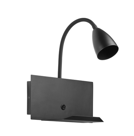 Lampa ścienna TURA czarny 1xGU10 USB typ C