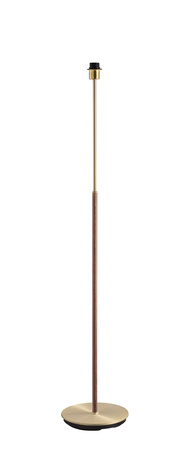 Lampa podłogowa JULIETTE mosiądz mat, orzech 1xE27 (abażur zamawiany osobno)