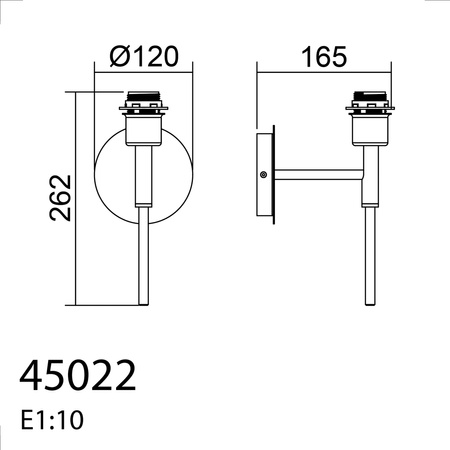 Lampa ścienna JULIETTE mosiądz mat, orzech 1xE27 (abażur zamawiany osobno)