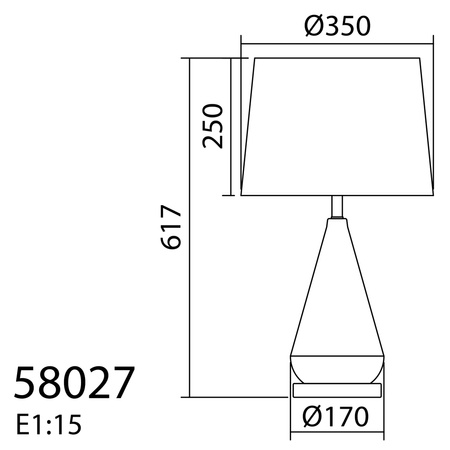Lampa stołowa MICA mosiądz antyczny czerwony, ceramika 1xE27 abażur kremowy