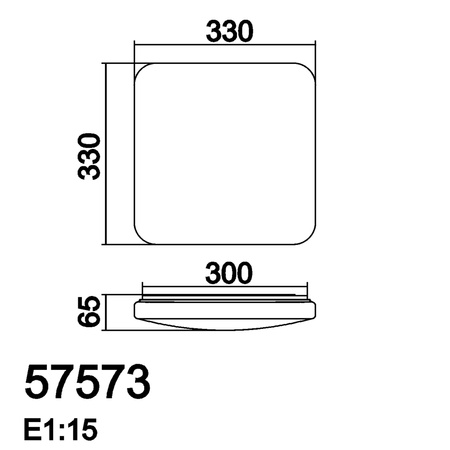 Plafon ERAS LED 28W 4000K 33x33cm biały z gwiazdami