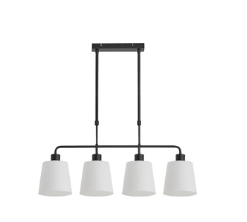 Lampa wisząca DEKO czarny 4xE27 szklany klosz