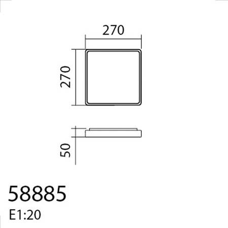 Lampa sufitowa CORA biały 24W 27x27 4000K 2500lm