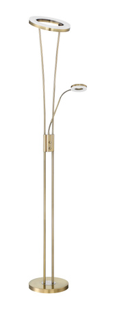 Lampa podłogowa ANELLO mosiądz antyczny LED 30W+5W 3000K ściemniacz