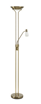 Lampa podłogowa DORÍS 2xE27+1xE14 mosiądz antyczny