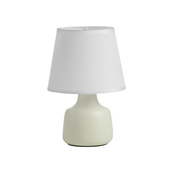 Lampa stołowa CLOE biały E14 abażur biały, ceramiczna