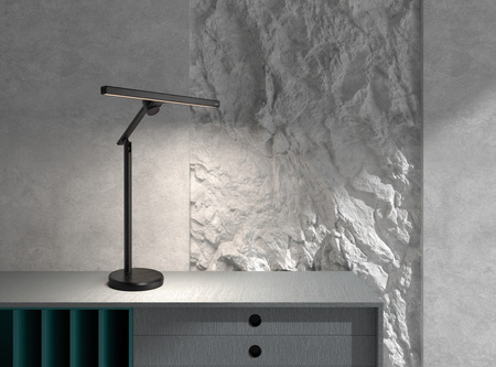 Lampa stołowa RUPIT czarny 10W 600lm CCT zmienna barwa, ściemnianie, ładowarka USB