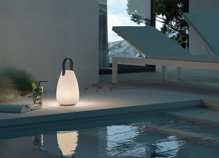 Lampa stołowa NANSA czarny 0,6W 3000K+RGB IP44 akumulatorowa przenośna