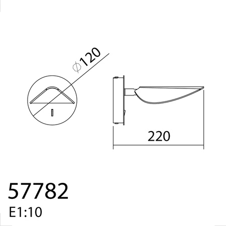Lampa ścienna SENDA czarny mat LED 7W 3000K z włącznikiem