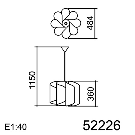 Lampa wisząca CORTEN biały E27bambus naturalny