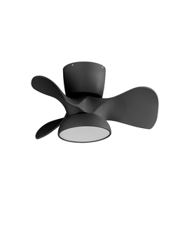 Wentylator VIENA czarny Ø56 DC 26W LED 24W CCT zmienna barwa, APP TUYA