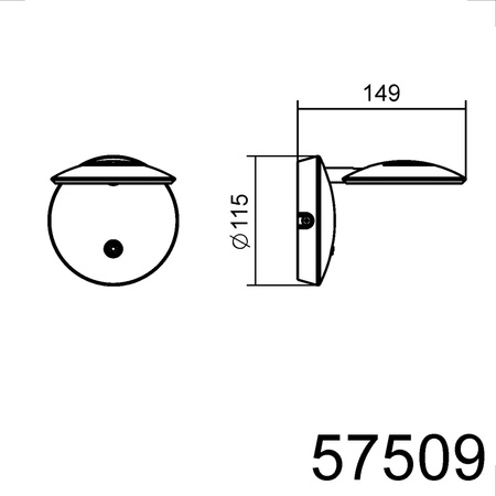 Lampa ścienna ZENIT brąz LED 7W 3000K ściemnialna z włącznikiem