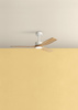 Wentylator SANTORINI XL biały, drewno naturalne Ø132 DC 35W LED 24W CCT zmienna barwa