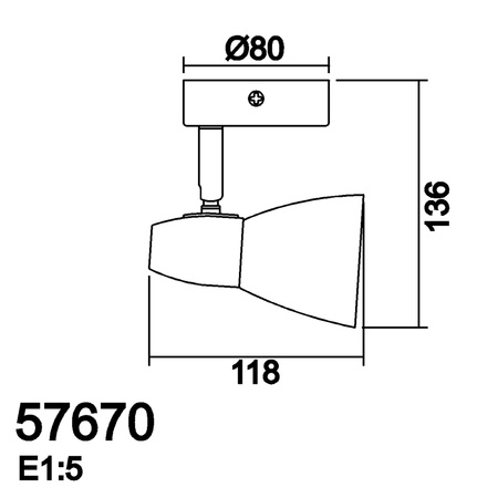Reflektor SALSA 1xE14 mosiądz antyczny