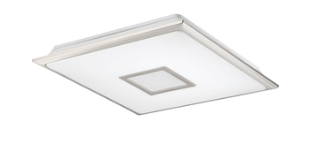Lampa sufitowa NILA 47x47cm LED 40W 3000-6000K z pilotem (biały z gwiazdami, chrom matowy)