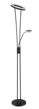 Lampa podłogowa ANELLO czarny LED 30W+5W 3000K ściemniacz