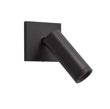 Lampa ścienna podtynkowa ASIA czarny mat LED 3W 60x60mm 3000K