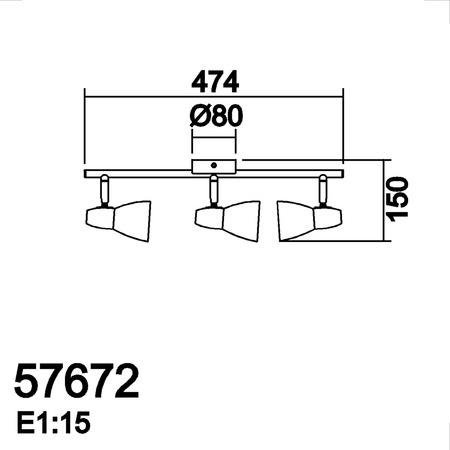 Reflektor SALSA 3xE14 mosiądz antyczny