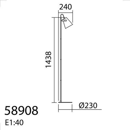 Lampa podłogowa KAI czarny E27