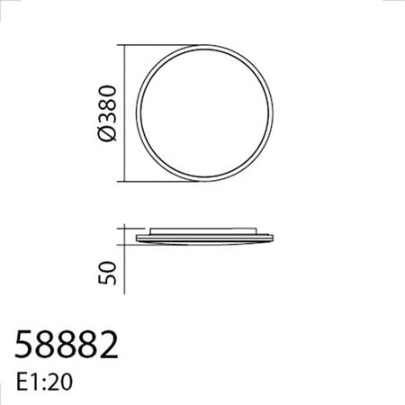 Lampa sufitowa CORI czarny 36W Ø38cm 4000K 3300lm