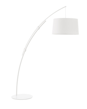 Lampa podłogowa CIRCULAR rozsuwana biała 1xE27 abażur biały w komplecie